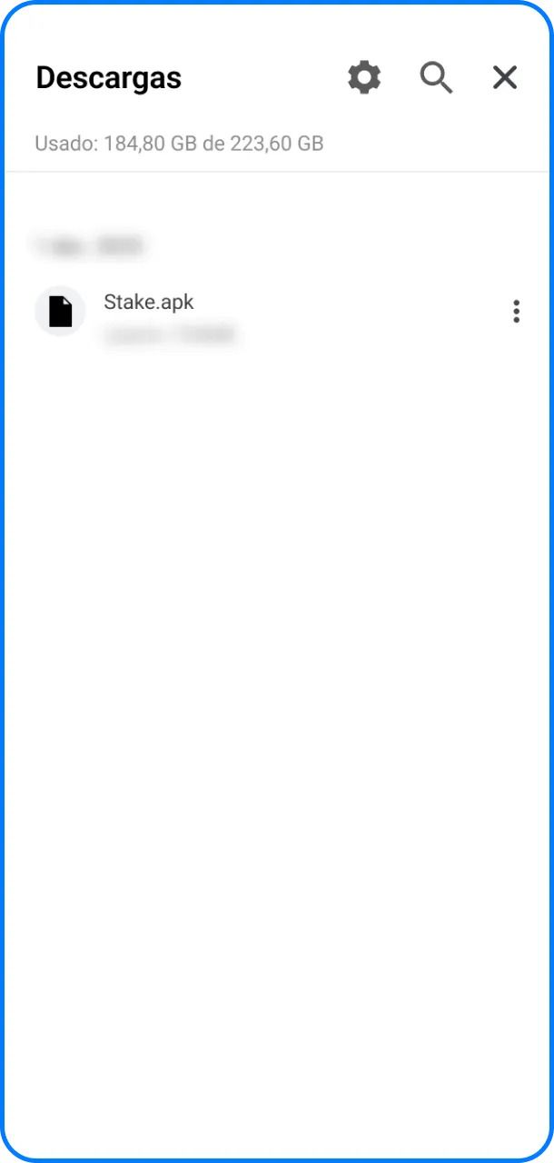 Completá el proceso al instalar desde archivo la App de Stake en Android.