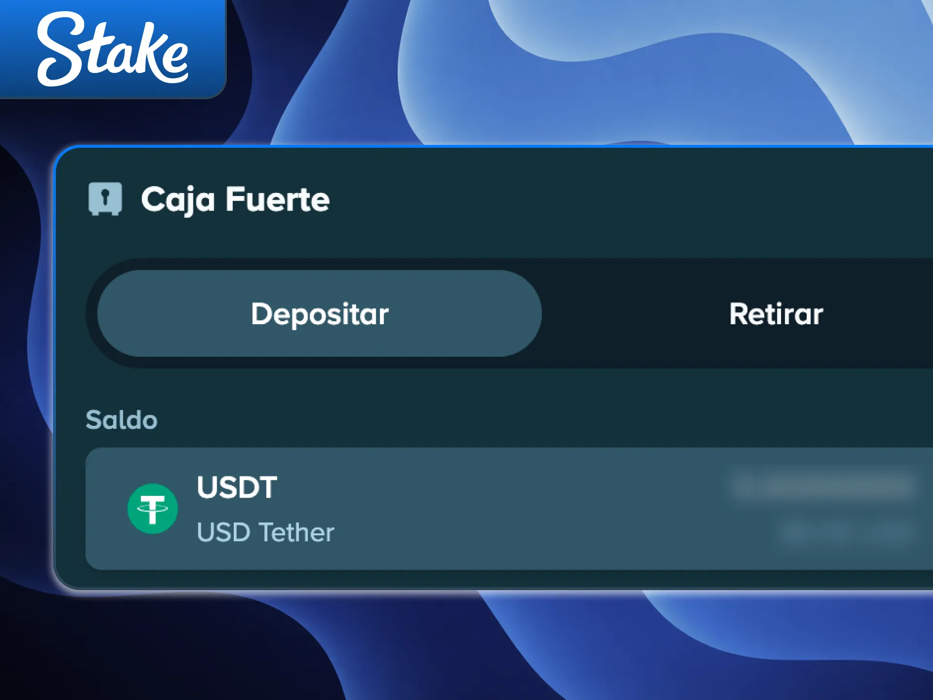 Iniciá el proceso con la obtención de la dirección de depósito en Stake.