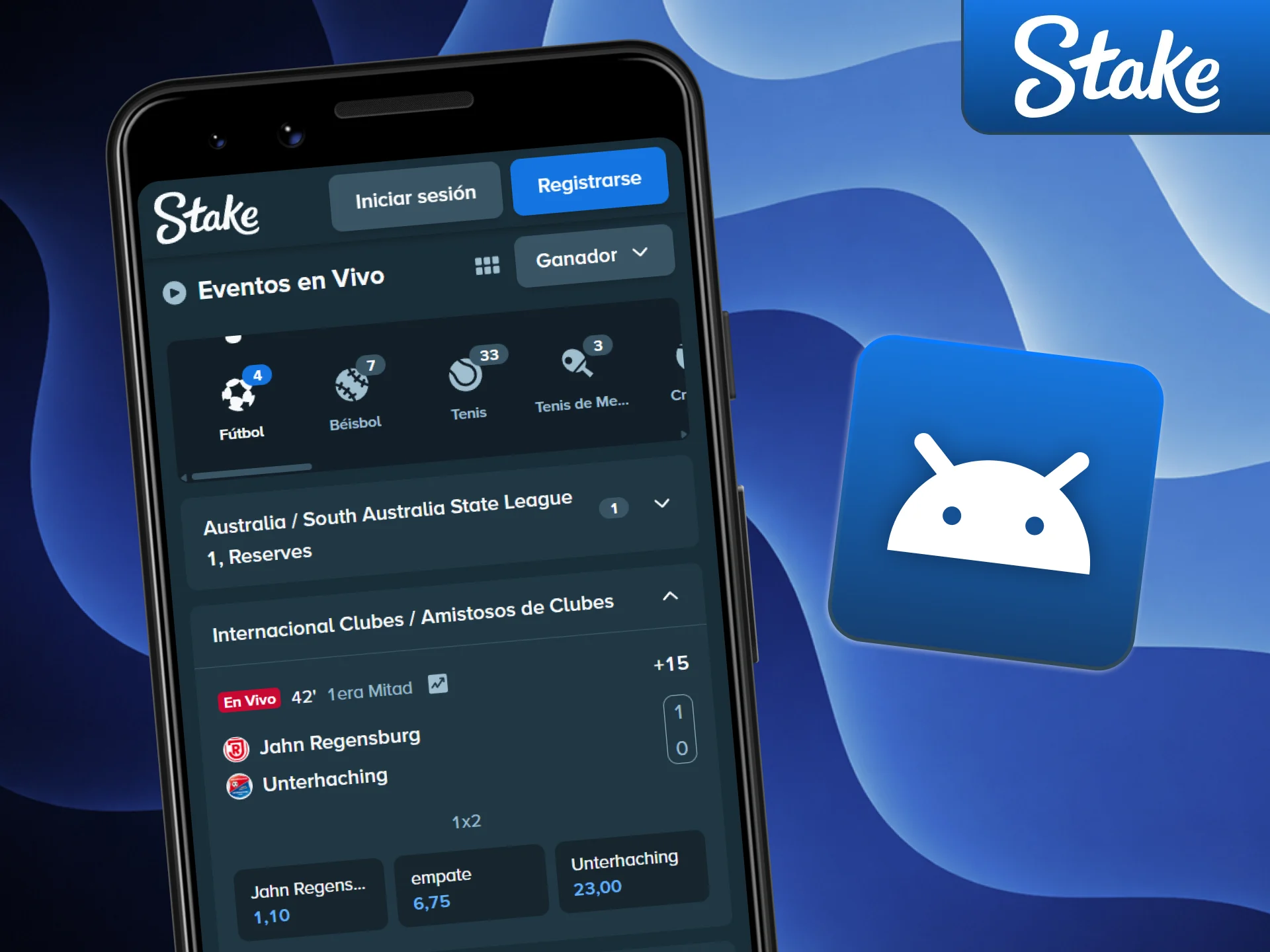 Descarga la aplicación APK para dispositivos Android desde Stake oficial.